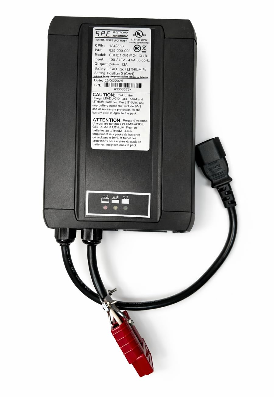 On‑Board Charger Kit, 24VDC 13A, 100–240VAC Input with SB50 Red Anderson Connector - Part 9015304 - Tennant Replacement