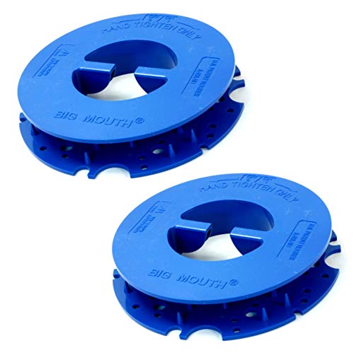 Centering Device Blue Big Mouth 5990601 (2 Pack) | Right‑Hand Thread | Replacement | Fits Tornado, NSS & Malish Machines