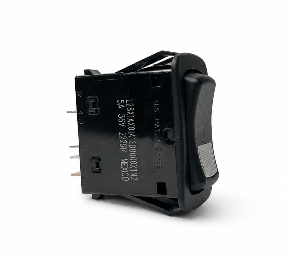 Rocker switch MOM/OFF/MOM B | Part 398506 | Fits Tennant 5700 (serial numbers 17946 and up)