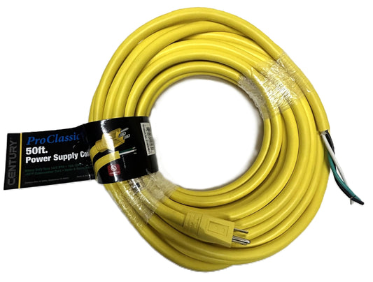 Power Cord, 14/3 Yellow 50' - Part 602747 - Tennant Replacement
